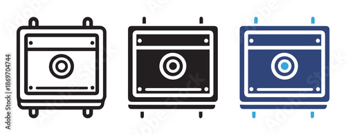 Bank Vault Icon Vector Illustration for Security, Finance, and Banking Design