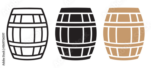 Barrel of Beer Icon Vector Illustration for Brewery, Alcohol, and Beverage Design
