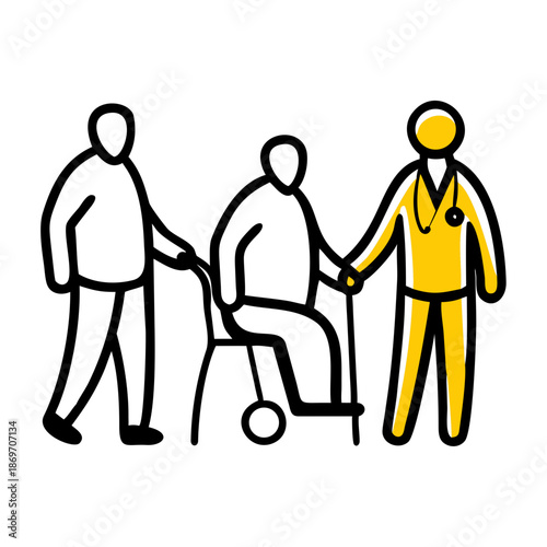 Diverse group of people, including individuals with disabilities, running together in a marathon, promoting inclusion and an active lifestyle.
