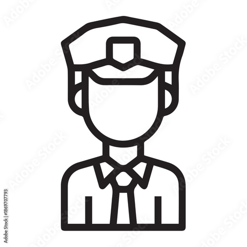 Vector Icons Police Lineal Style. Pixel Perfect and Editable Stroke.