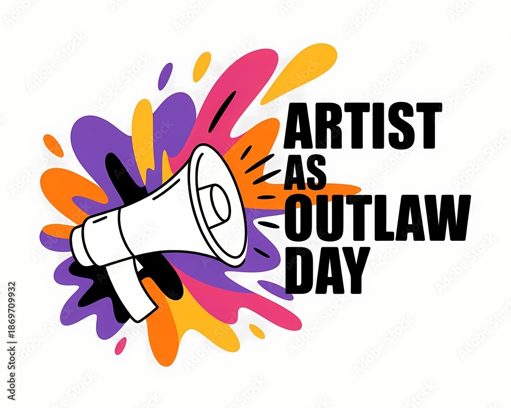 Fototapeta premium Artist as Outlaw Day Creative Expression Illustration