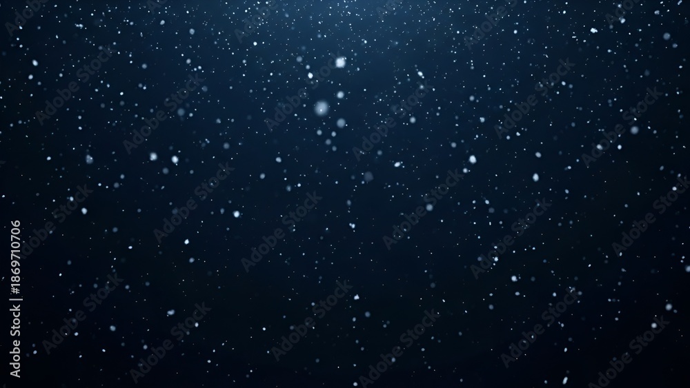 Naklejka premium Enchanting winter night, a gentle snowfall creates a magical atmosphere evoking peace, beauty and