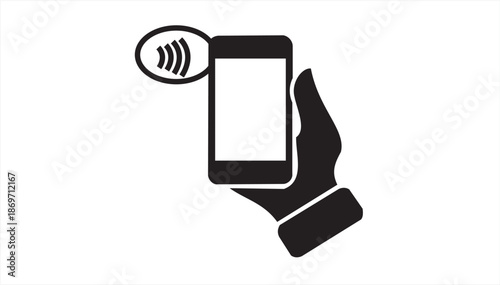 mobile with hand massage icon...