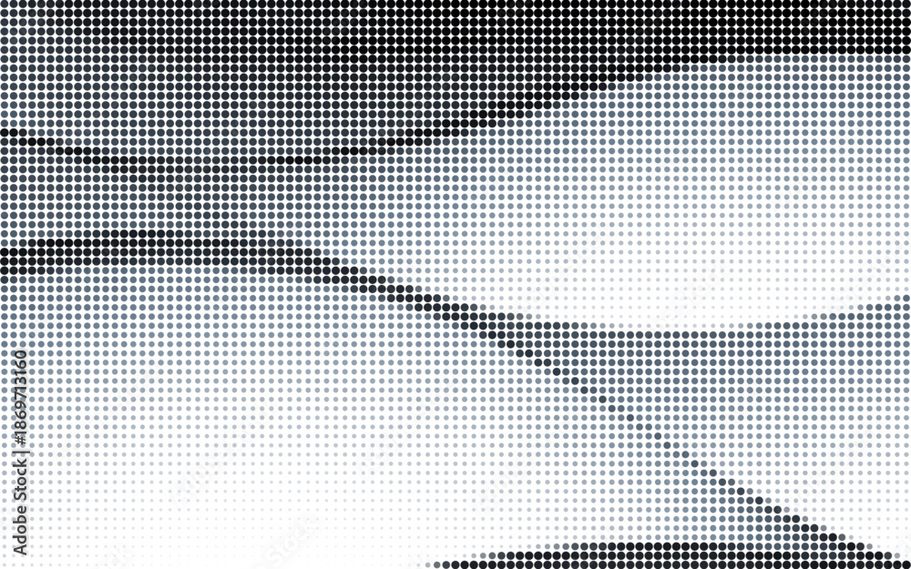 Fototapeta premium Abstract geometric design with wavy lines of dots. Modern minimalist vector illustration suitable for backgrounds or digital art projects.