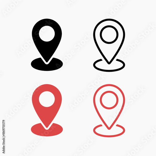 Location pin multiple style simple