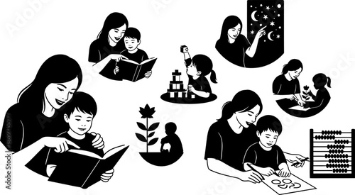 Happy mother's day family bonding moments with mother and child activities