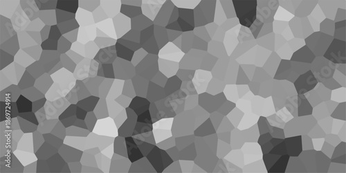Geometric polygonal background with different figures. Seamless pattern vintage mosaic vector. Texture of geometric shapes with shadows and light. Shades of gray a versatile design element for digital