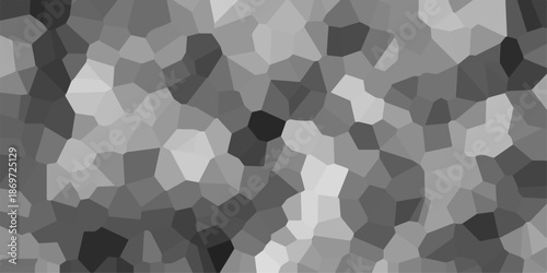 Geometric polygonal background with different figures. Seamless pattern vintage mosaic vector. Texture of geometric shapes with shadows and light. Shades of gray a versatile design element for digital