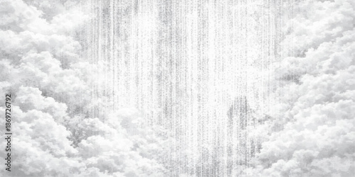 Vintage black and white water splash art featuring a textured marble and grunge cement wall pattern on a gray paper backdrop