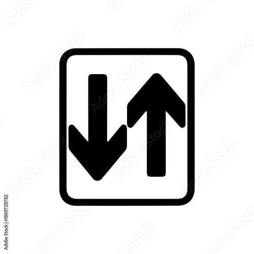 Opposing arrows symbol for contrasting directions and choices