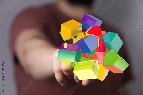 A person's hand interacting...