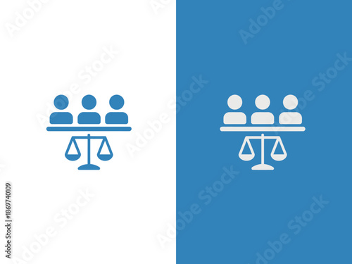 Justice Scale with People Icons