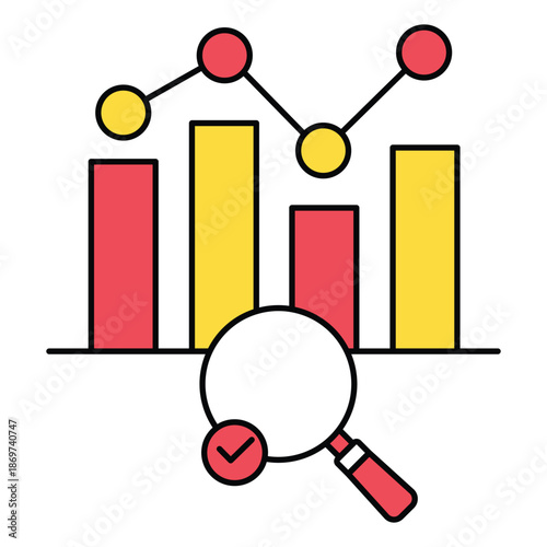 SEO Performance Analytics Metrics Vector Icon Illustration