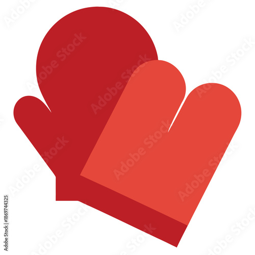 Oven mitts isolated on white background. 