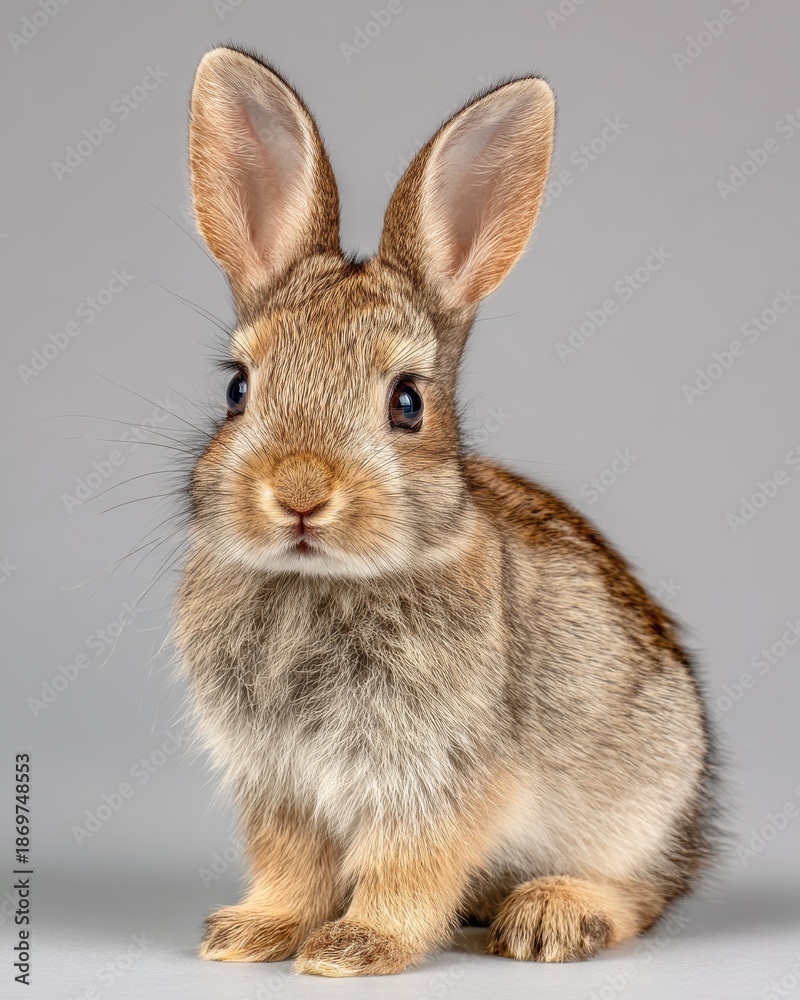 Obraz premium baby bunny clean studio portrait, neutral commercial use