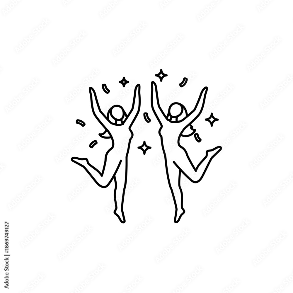 Obraz premium Enjoy Icon Set for Happiness, Fun, and Positive Emotions