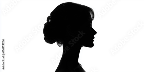 Profile Silhouette of a Woman with Soft Shadows