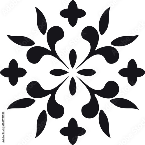 Simple abstract floral seamless pattern  