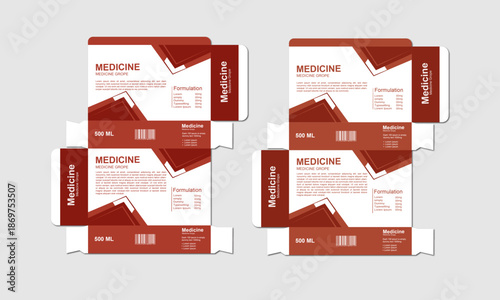 Ready-to-Use Medicine Box Packaging in Editable Vector Format