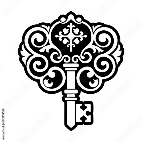 Glyph Style Antique Key Icons 
