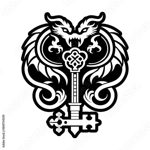 Glyph Style Antique Key Icons 
