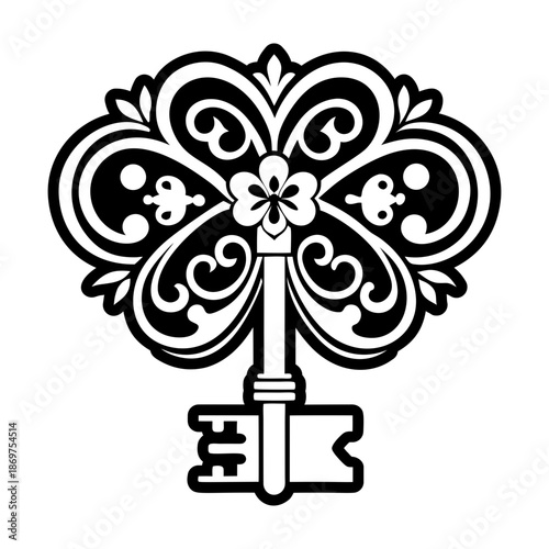 Glyph Style Antique Key Icons 
