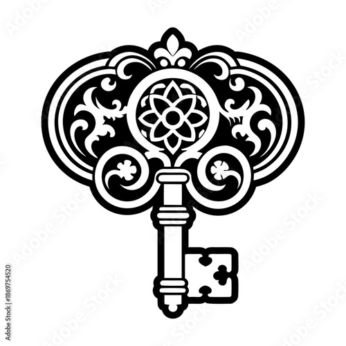 Glyph Style Antique Key Icons 
