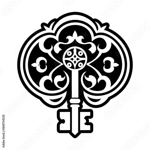 Glyph Style Antique Key Icons 
