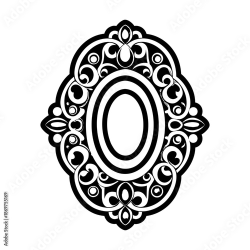 Antique Brooch Glyph Style Symbols
