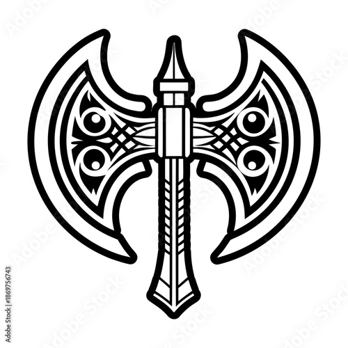 Glyph Style Rustic Axe Logos 
