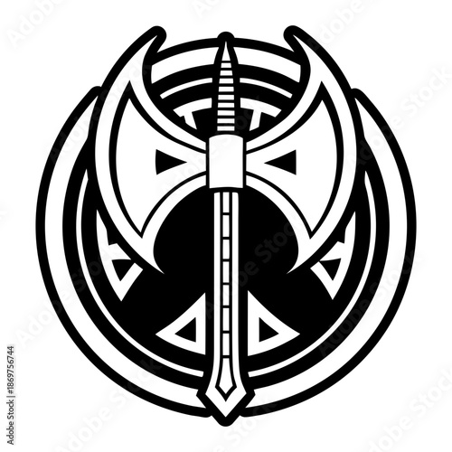 Glyph Style Rustic Axe Logos 

