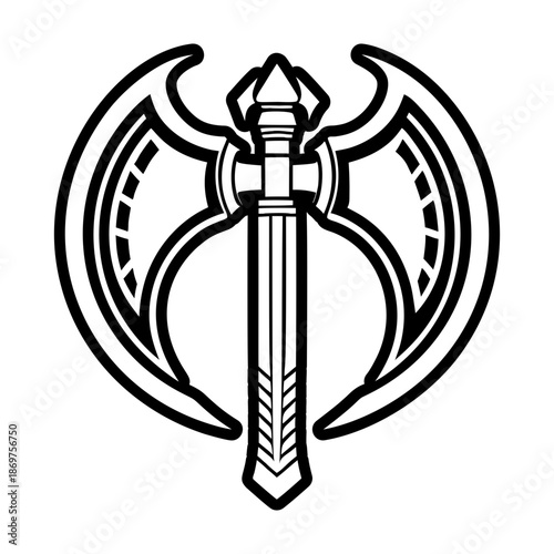 Glyph Style Rustic Axe Logos 
