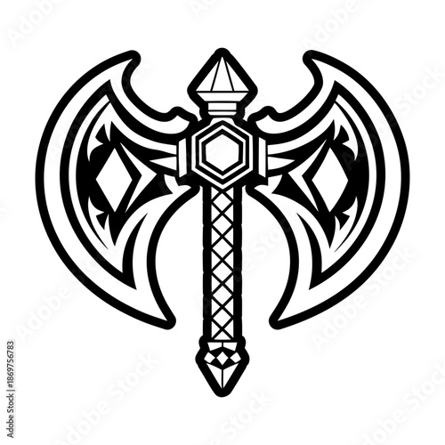 Glyph Style Rustic Axe Logos 
