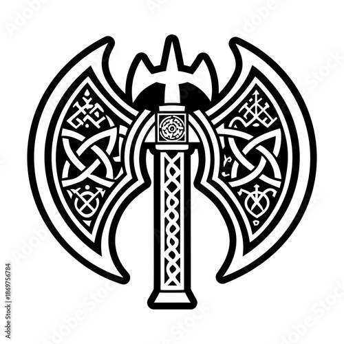 Glyph Style Double Axe Logos 