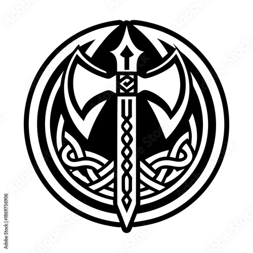 Glyph Style Double Axe Logos 