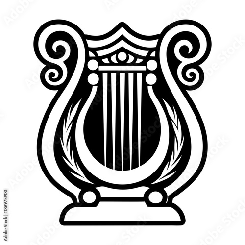 Old Lyre Glyph Style Icons