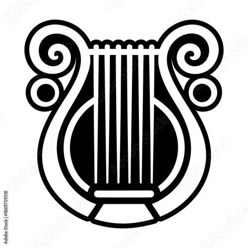 Glyph Style Old Lyre Symbols