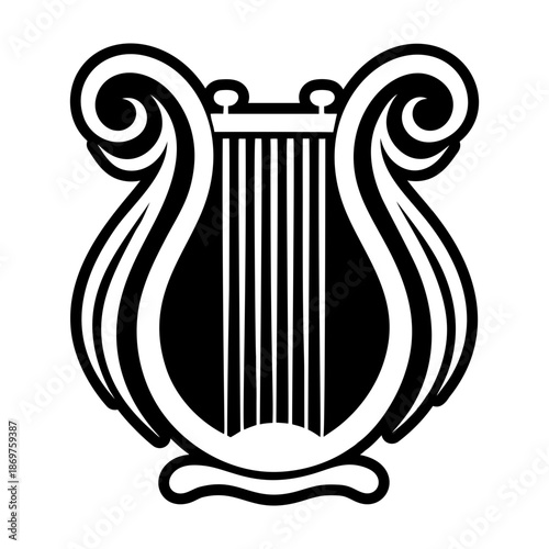 Glyph Style Old Lyre Symbols
