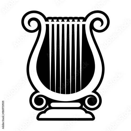 Glyph Style Old Lyre Logos
