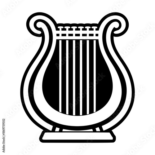 Glyph Style Old Lyre Logos