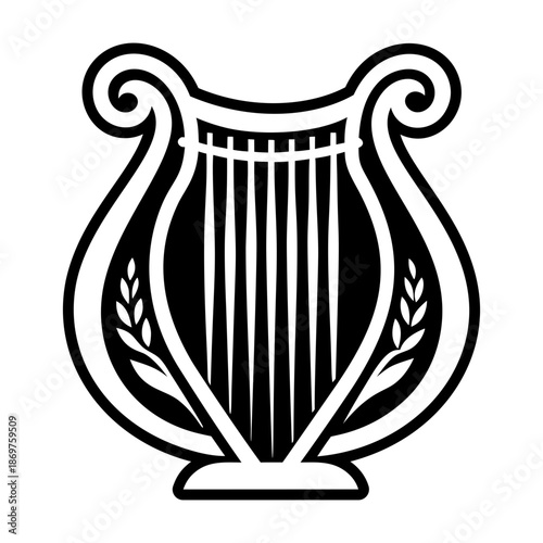 Glyph Style Old Lyre Logos