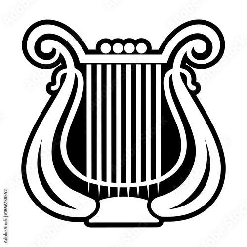 Glyph Style Old Lyre Logos