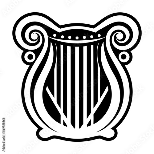Glyph Style Old Lyre Logos