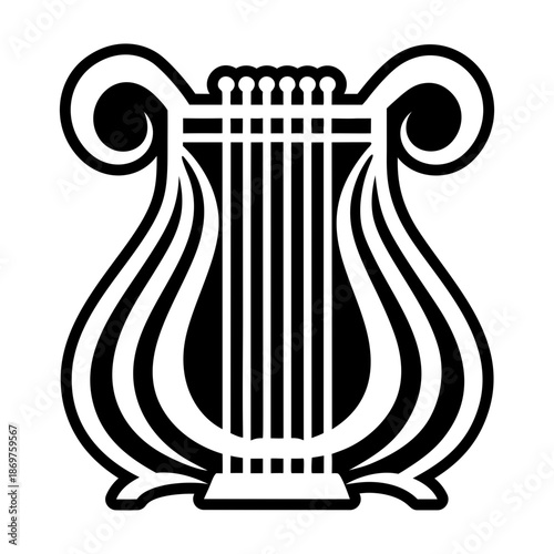 Glyph Style Old Lyre Logos