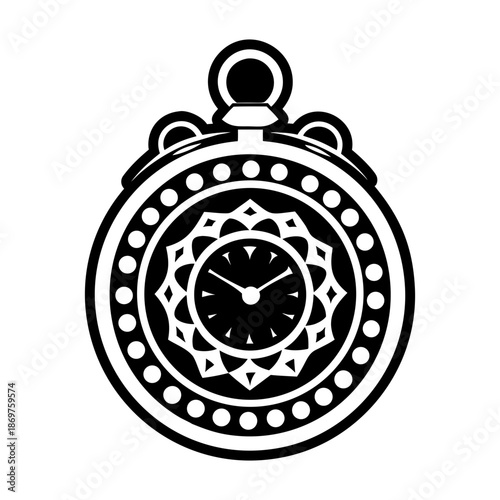 Pocket Watch Glyph Style Logos