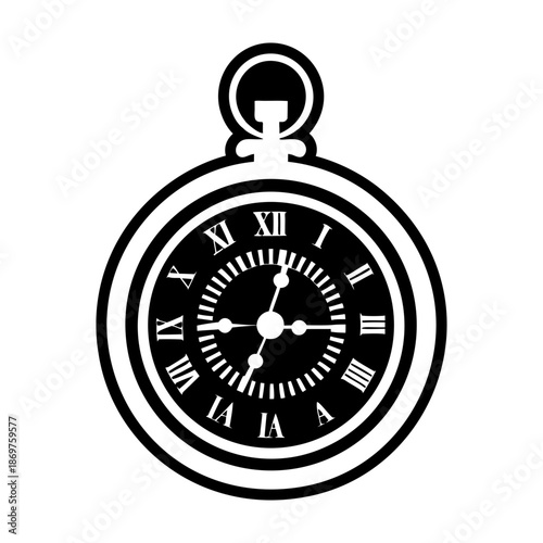 Pocket Watch Glyph Style Logos