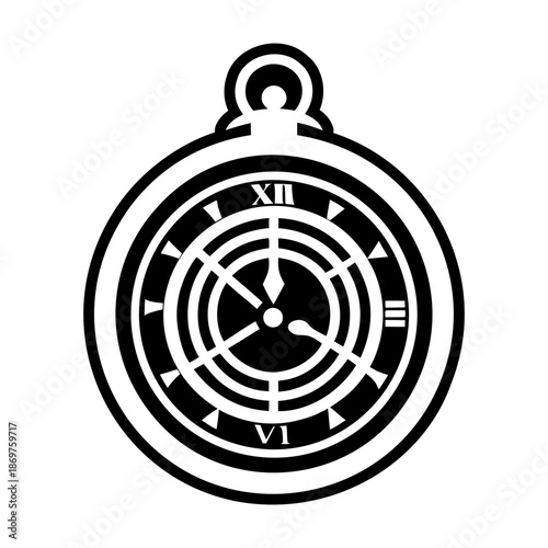 Pocket Watch Glyph Style Symbols