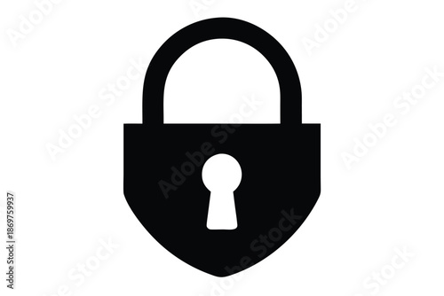 unlock icon silhouette vector