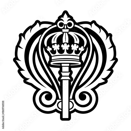 Glyph Style Royal Sceptre Symbols