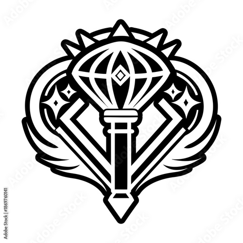 Glyph Style Royal Sceptre Symbols